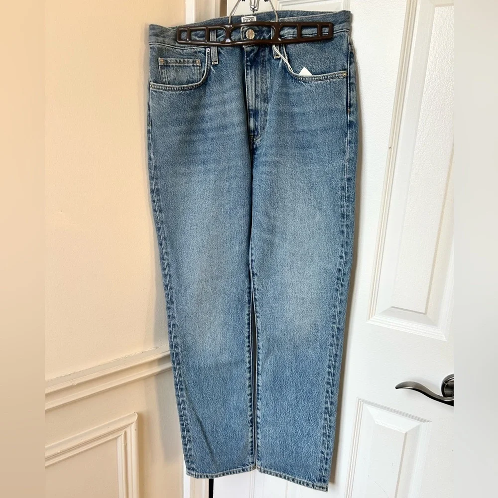 Toteme Regular Fit Slim Straight High Waist Jeans Vintage Wash 425 - Picture 3 of 10